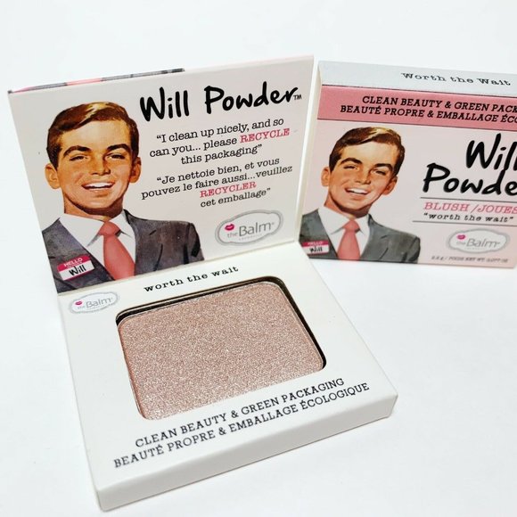 theBalm Will Powder Shimmer Blush Worth the Wait Highlighter Mini Travel